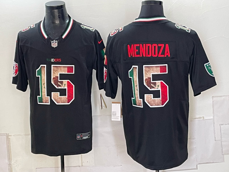 Men 2026 Oakland Raiders #15 Mendoza black Nike Limited NFL Jersey 093017